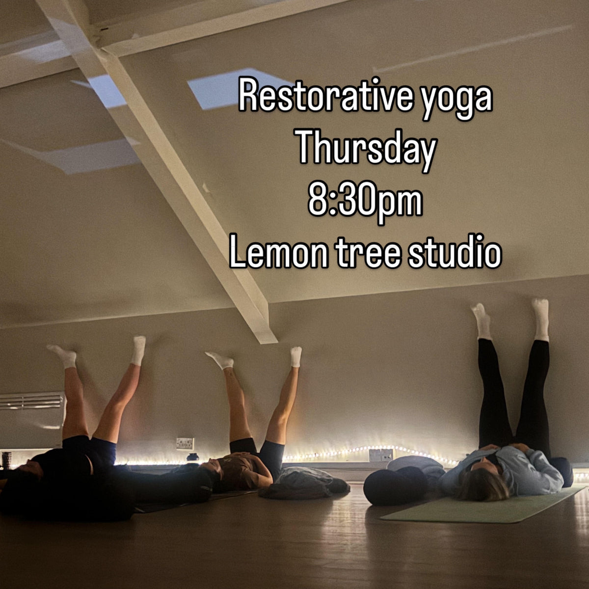 Restorative yoga at the lemon tree